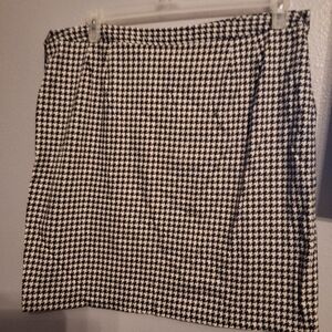 Pre-owned Lauren Ralph Size 16 Black&White Houndstooth Skirt
